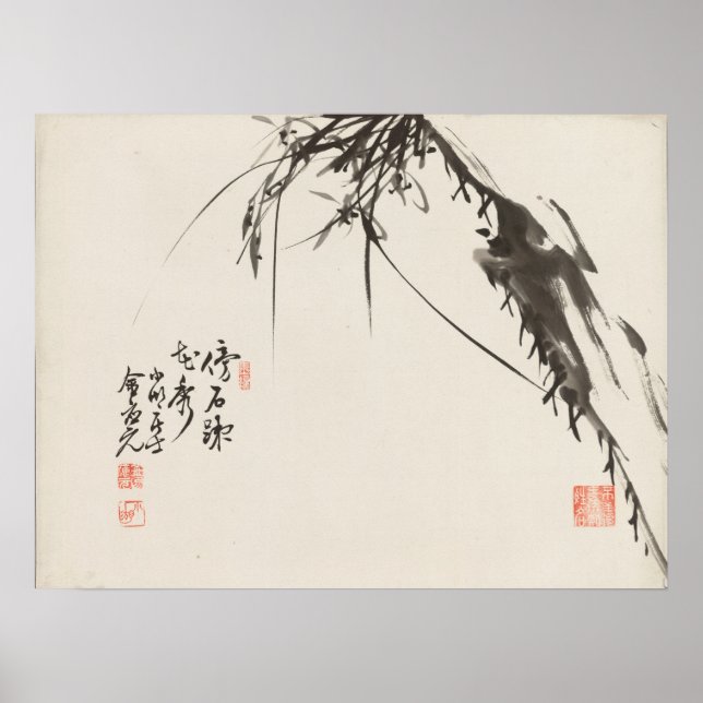 Orchideen des koreanischen Künstlers Kim Eung-won Poster (Vorne)