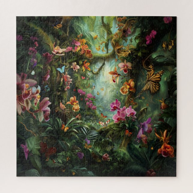 Orchideen des Regenwaldes Puzzle (Vertikal)