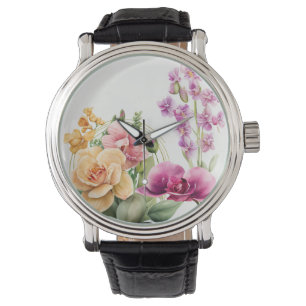 Orchideen-Explosion Armbanduhr