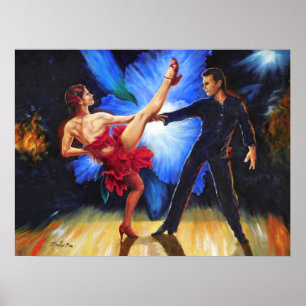 Orchideen-Feuer Poster