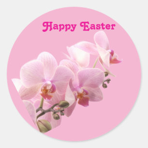 Orchideen “Frohe Ostern” Aufkleber