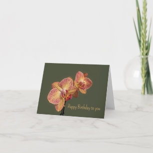 Orchideen-Geburtstag Karte
