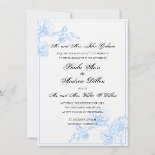 Orchideen-Hochzeitseinladung Einladung