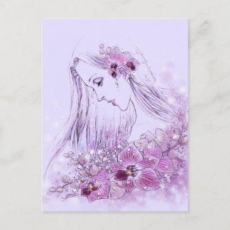 Orchideen im Regen Postkarte