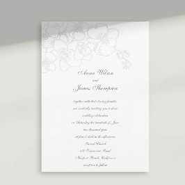 Orchideen-Imitate mit einer formalen Kalligraphie- Einladung