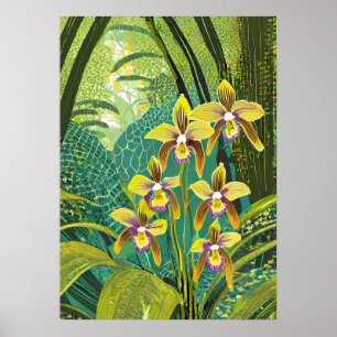 Orchideen Kunst V03 Poster