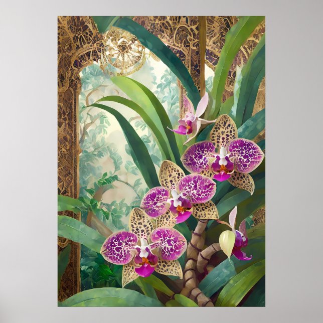 Orchideen-Kunst V53 Poster (Vorne)