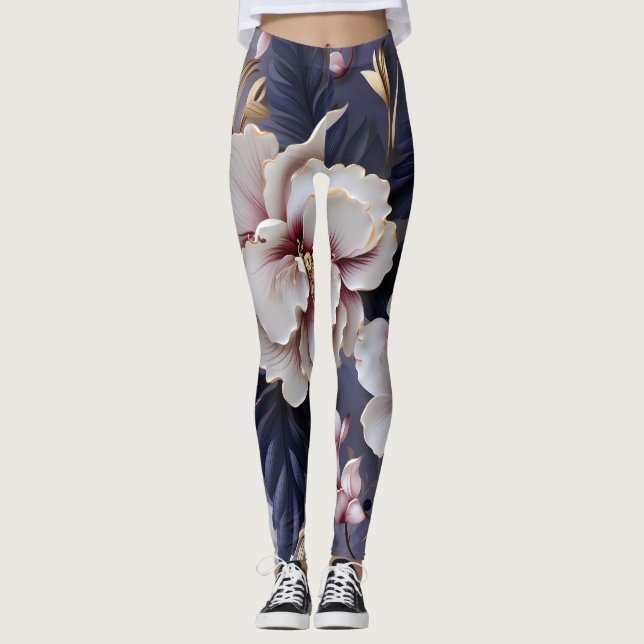 Orchideen Leggings (Vorderseite)