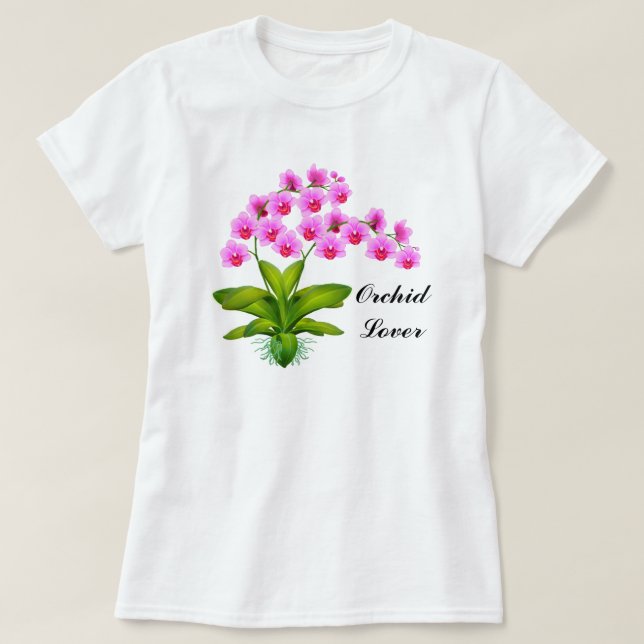 Orchideen-Liebhaber-Rosaphalaenopsis-Shirt T-Shirt (Design vorne)