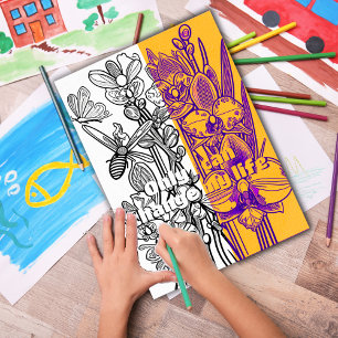 Orchideen mit druckbarer Schmetterlingsfarbe Poster