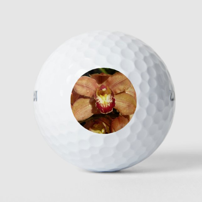 Orchideen mit Raindrops floral Golfball (Vorderseite)