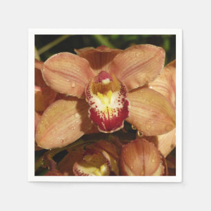Orchideen mit Raindrops floral Serviette