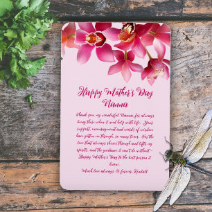 Orchideen Muttertag Danke Rosa Nachricht Magnet