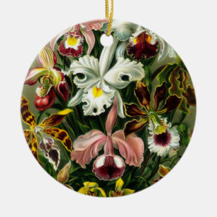 Orchideen-Ornament Keramikornament
