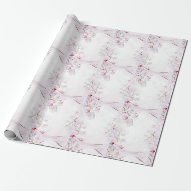 Orchideen-Packpapier Geschenkpapier (Ungerollt)