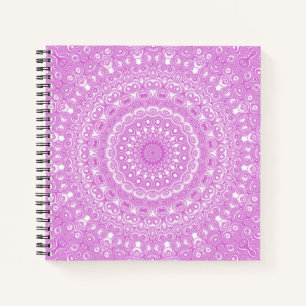 Orchideen-Rosa-Mandala-Muster Notizbuch