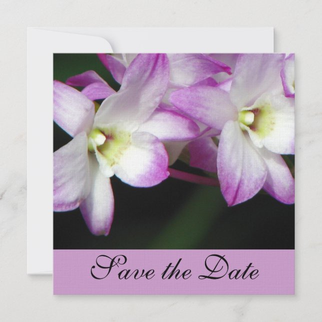 Orchideen Save the Date Einladung (Vorderseite)