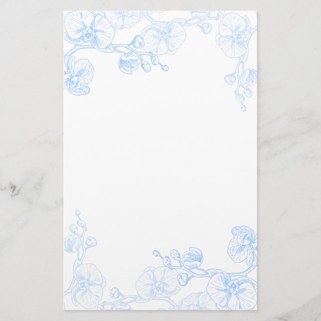 Orchideen-Schreibwaren Briefpapier (Vorderseite)