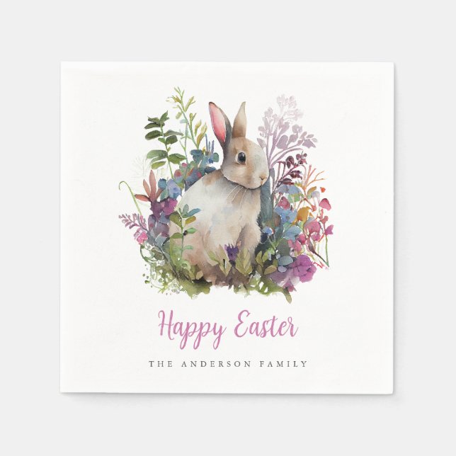 Orchideen Serviette (Vorderseite)