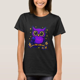 Orchideen Sternenstaub Eule Nachthimmel Weisheit f T-Shirt