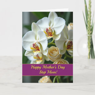 Orchideen-Stiefmutter-Tag Grußkarte Karte