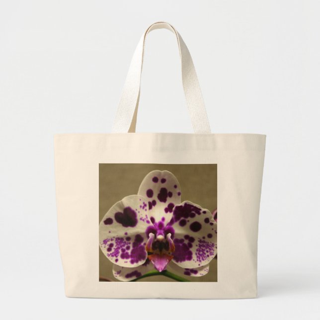 Orchideen-Taschentasche Jumbo Stoffbeutel (Vorne)