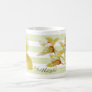 Orchideen-Tasse mit Café hazuki logo2 Tasse