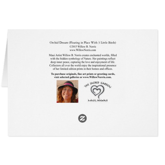 Orchideen-Traum, der an Ort und Stelle mit 3 (Rückseite Horizontal)