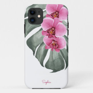 Orchideen Tropische Flora mit Ihrem Namen Case-Mate iPhone Hülle