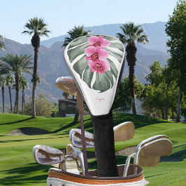 Orchideen Tropische Flora mit Ihrem Namen Golf Headcover