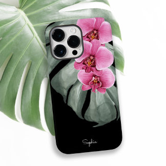 Orchideen Tropische Flora mit Ihrem Namen iPhone 14 Pro Max Hülle