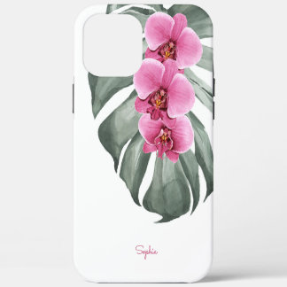 Orchideen Tropische Flora mit Ihrem Namen iPhone 12 Pro Max Hülle