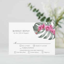 Orchideen Tropische UAWG mit Rasen RSVP Karte