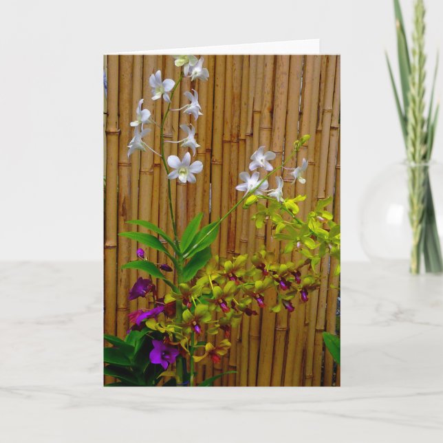 Orchideen und Bamboo Karte (Vorderseite)
