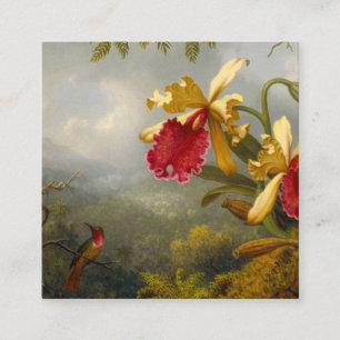 Orchideen und Hummingbird Heade Begleitkarte