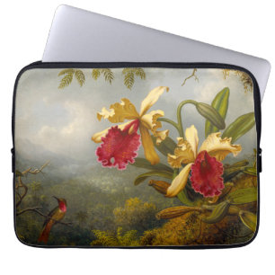 Orchideen und Hummingbird Heade Laptopschutzhülle