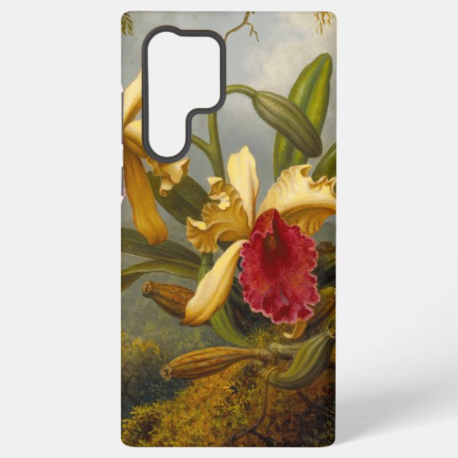 Orchideen und Hummingbird Heade Samsung Galaxy Hülle (Rückseite)