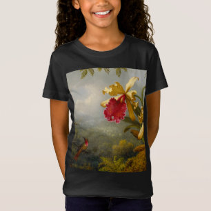 Orchideen und Hummingbird Heade T-Shirt