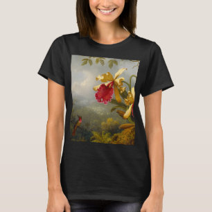 Orchideen und Hummingbird Heade T-Shirt