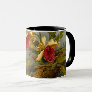 Orchideen und Hummingbird Heade Tasse