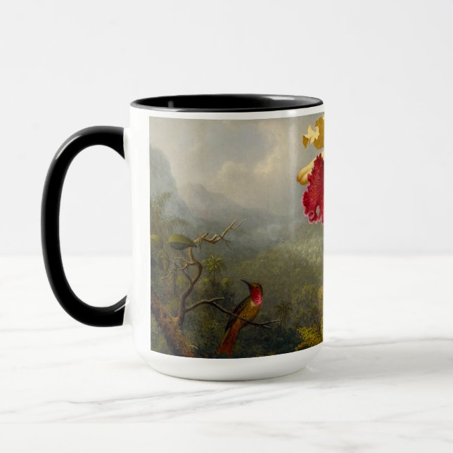 Orchideen und Hummingbird Heade Tasse (Links)