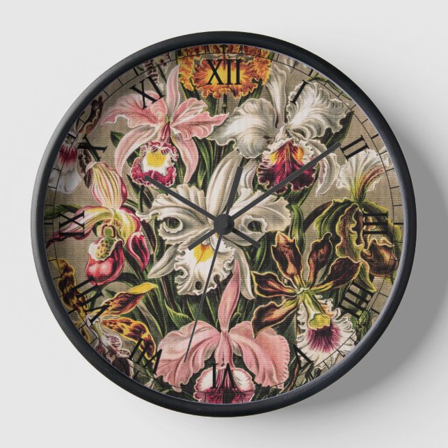 Orchideen von Ernst Haeckel Uhr (Vorderseite)