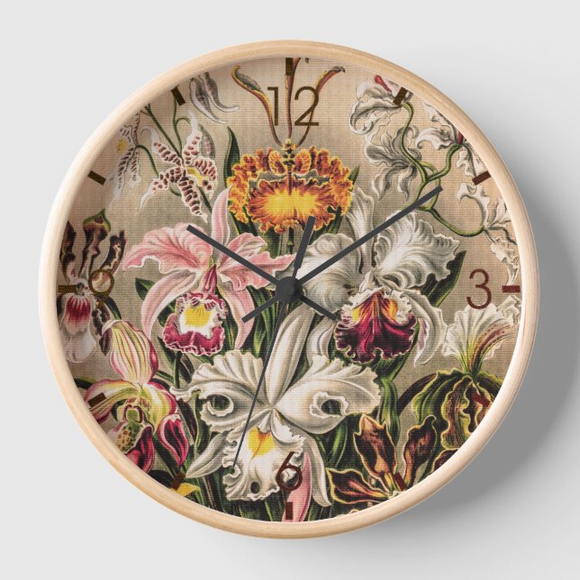 Orchideen von Ernst Haeckel Uhr (Vorderseite)