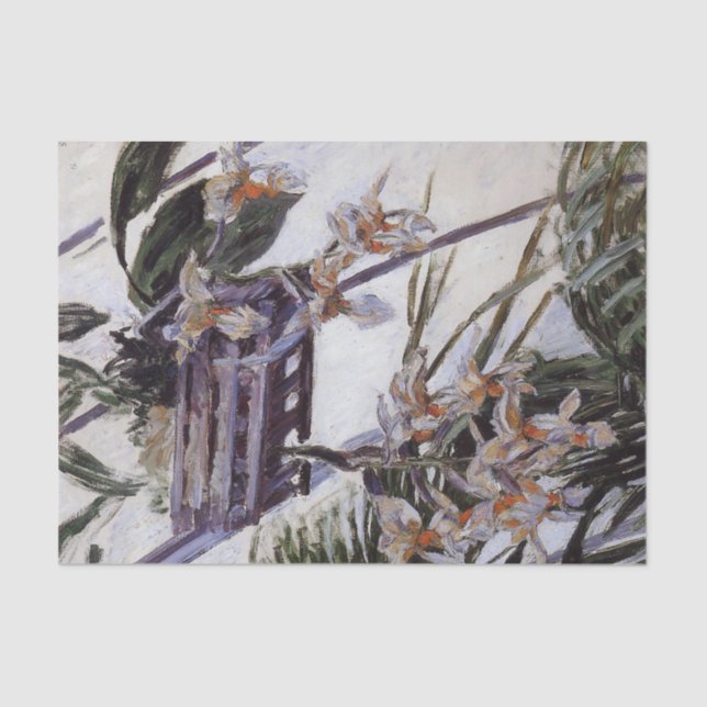 Orchideen von Gustave Caillebotte Tissue Paper Seidenpapier (Vorderseite)