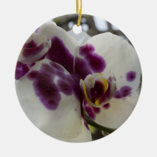 Orchideen-Weihnachtsverzierung Keramikornament