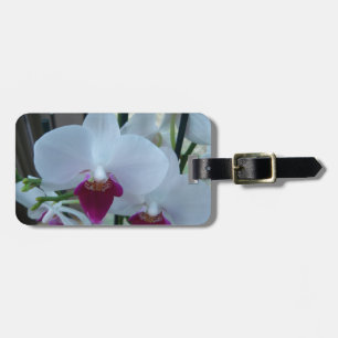 Orchideen, weiß und lila gepäckanhänger