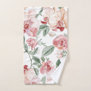 Orchideen-Wiesen-Aquarell-Blumen-Schamhaft-Botanis Handtuch