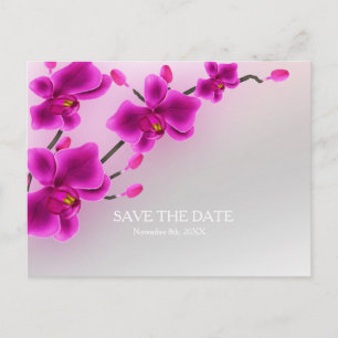 Orchideenblüten Elegante Blumen Save the Date Ankündigungspostkarte