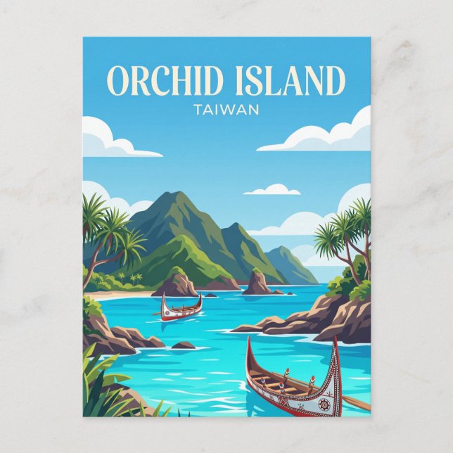Orchideeninsel Taiwan Postkarte (Vorderseite)