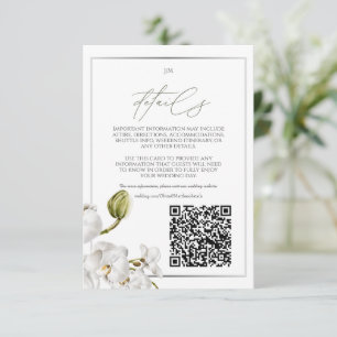 Orchideenrahmen Elegante Tropische Hochzeit Begleitkarte